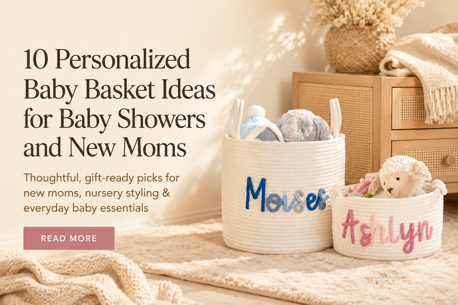 10 Personalized Baby Basket Ideas for Baby Showers and New Moms