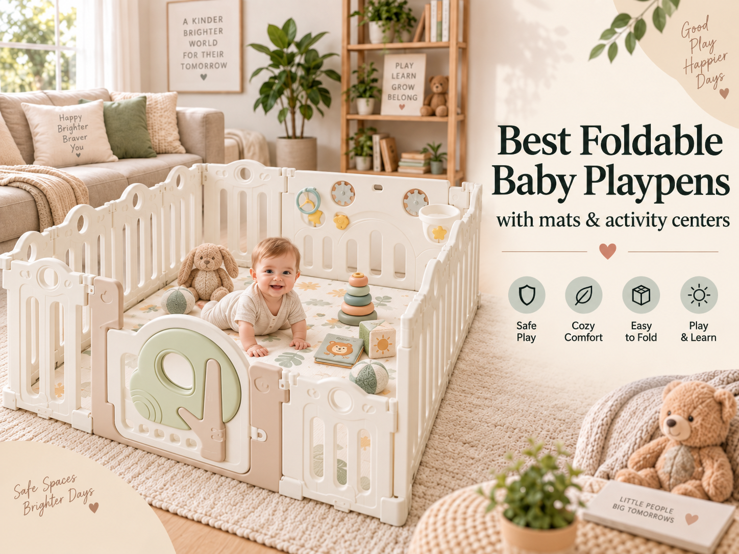 Best Foldable Baby Playpens with Mats & Activity Centers