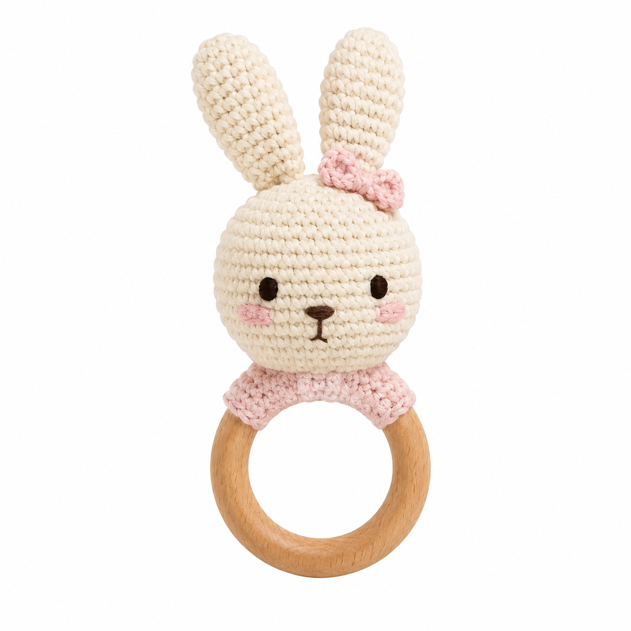 MamaRaya Personalized Crochet Baby Rattle