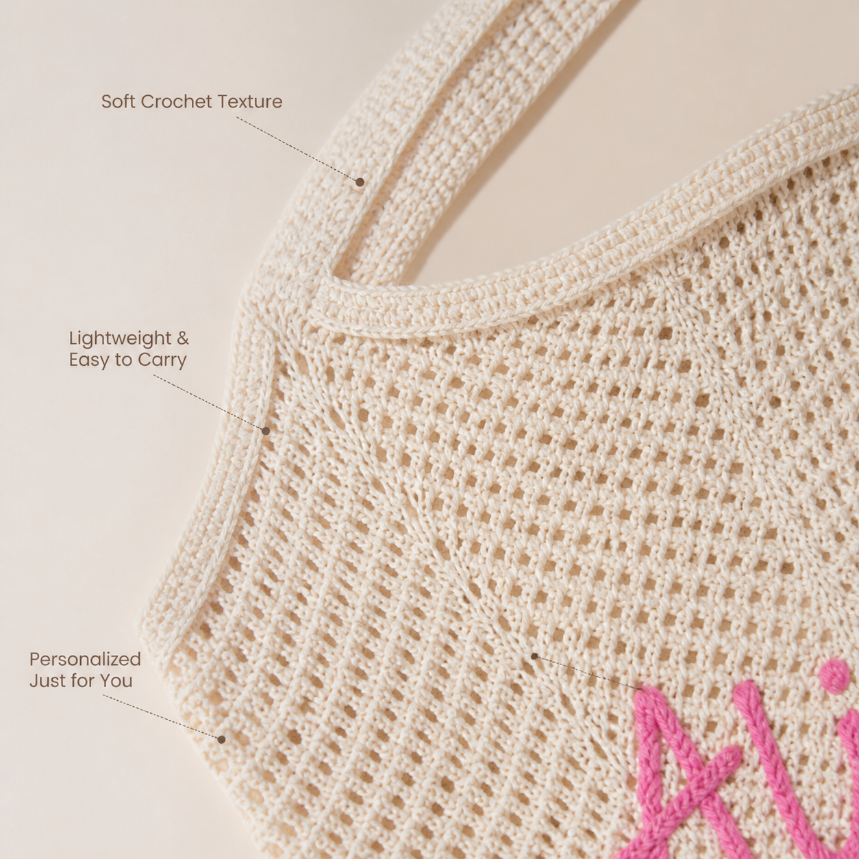MamaRaya Handmade Crochet Tote Bag