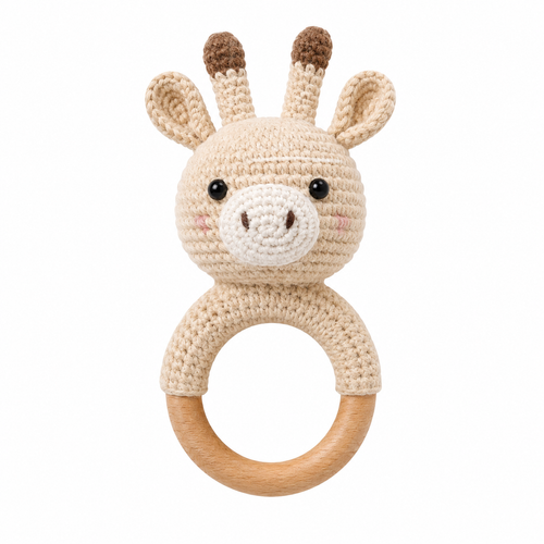 MamaRaya Personalized Crochet Baby Rattle