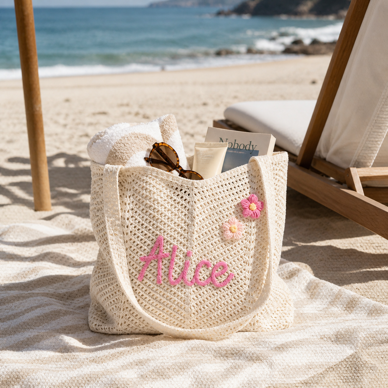 MamaRaya Handmade Crochet Tote Bag
