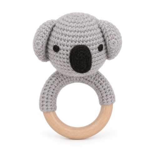 MamaRaya Personalized Crochet Baby Rattle