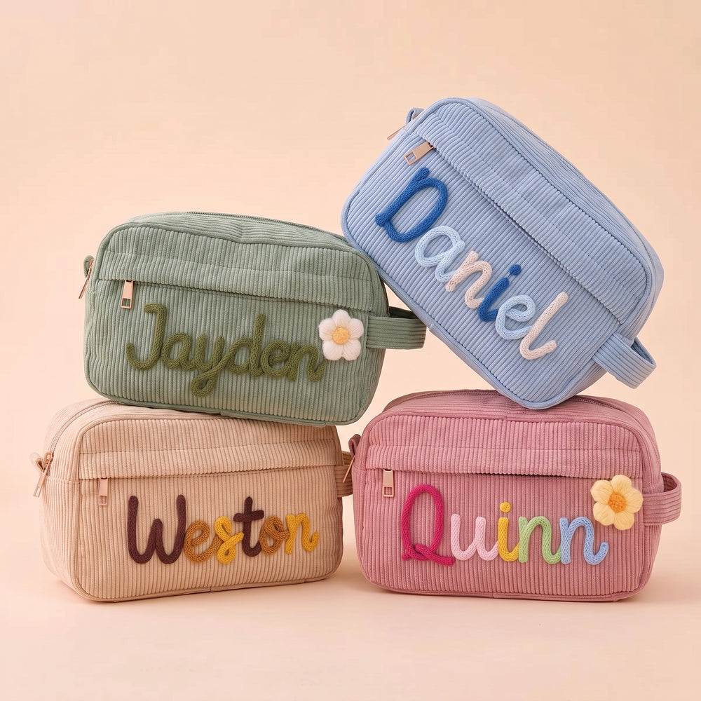 MamaRaya Personalized Corduroy Pencil Case