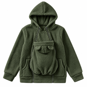 MamaRaya 2-in-1 Sherpa Fleece Babywearing Jacket