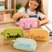 MamaRaya Personalized Kids Pencil Case Custom Name School Pouch