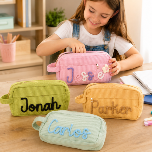 MamaRaya personalized kids pencil case with custom name for school