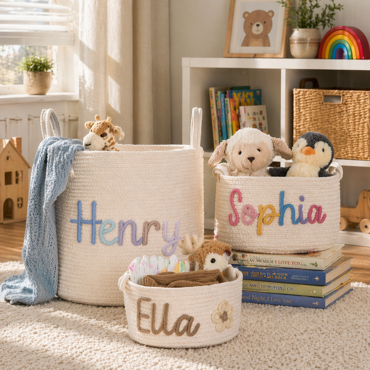 Mamaraya personalized baby basket for new moms