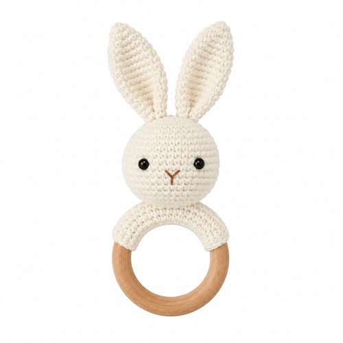 MamaRaya Personalized Crochet Baby Rattle