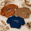 Personalized baby sweater for holiday photos and birthdays