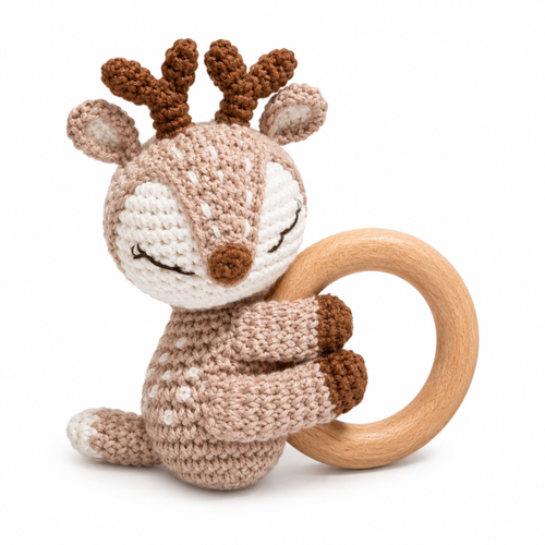MamaRaya Personalized Crochet Baby Rattle