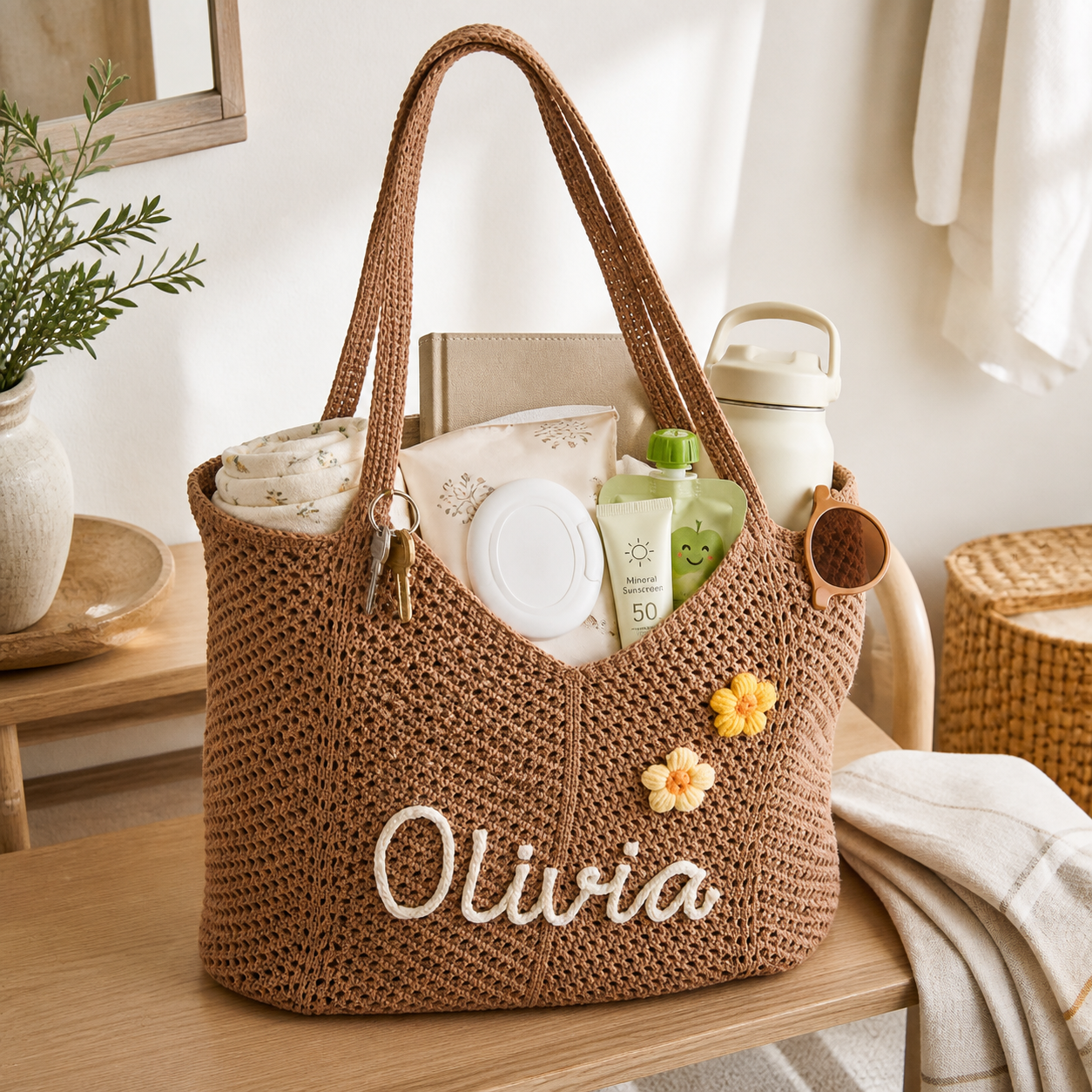 MamaRaya Handmade Crochet Tote Bag