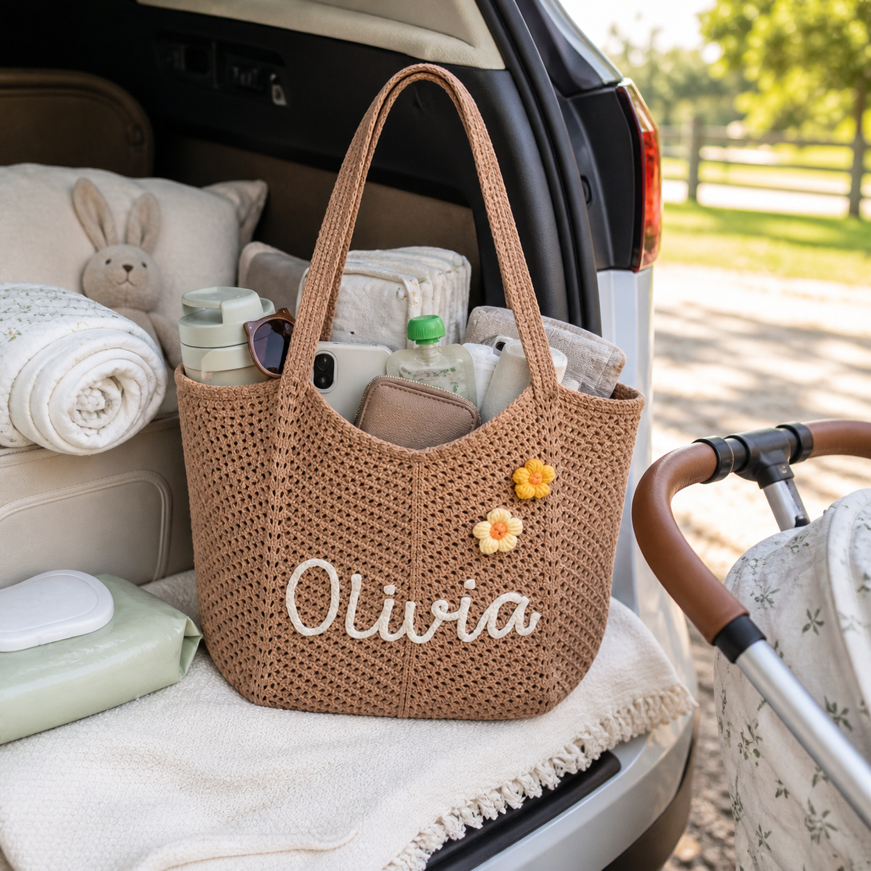 MamaRaya Handmade Crochet Tote Bag