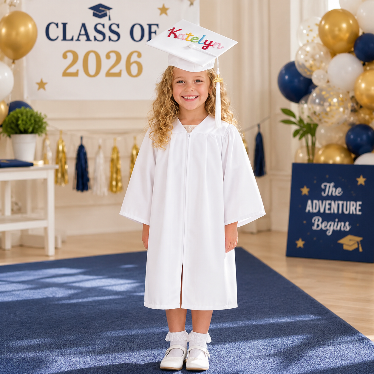 MamaRaya Personalized Kindergarten Graduation Gown and Cap Set