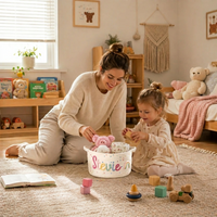 MamaRaya Personalized Nursery Storage Basket