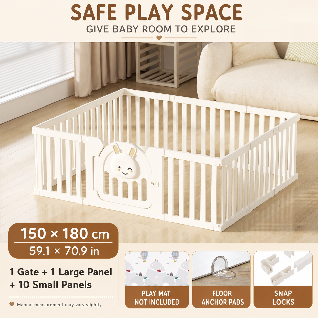 Mamaraya Foldable Baby Playpen and Activity Center