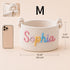 Medium personalized baby basket size chart for nursery storage