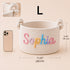 Large personalized baby basket size chart for baby toys and blankets