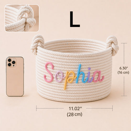 Large personalized baby basket size chart for baby toys and blankets
