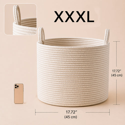 XXXL personalized baby gift basket size chart for oversized nursery storage