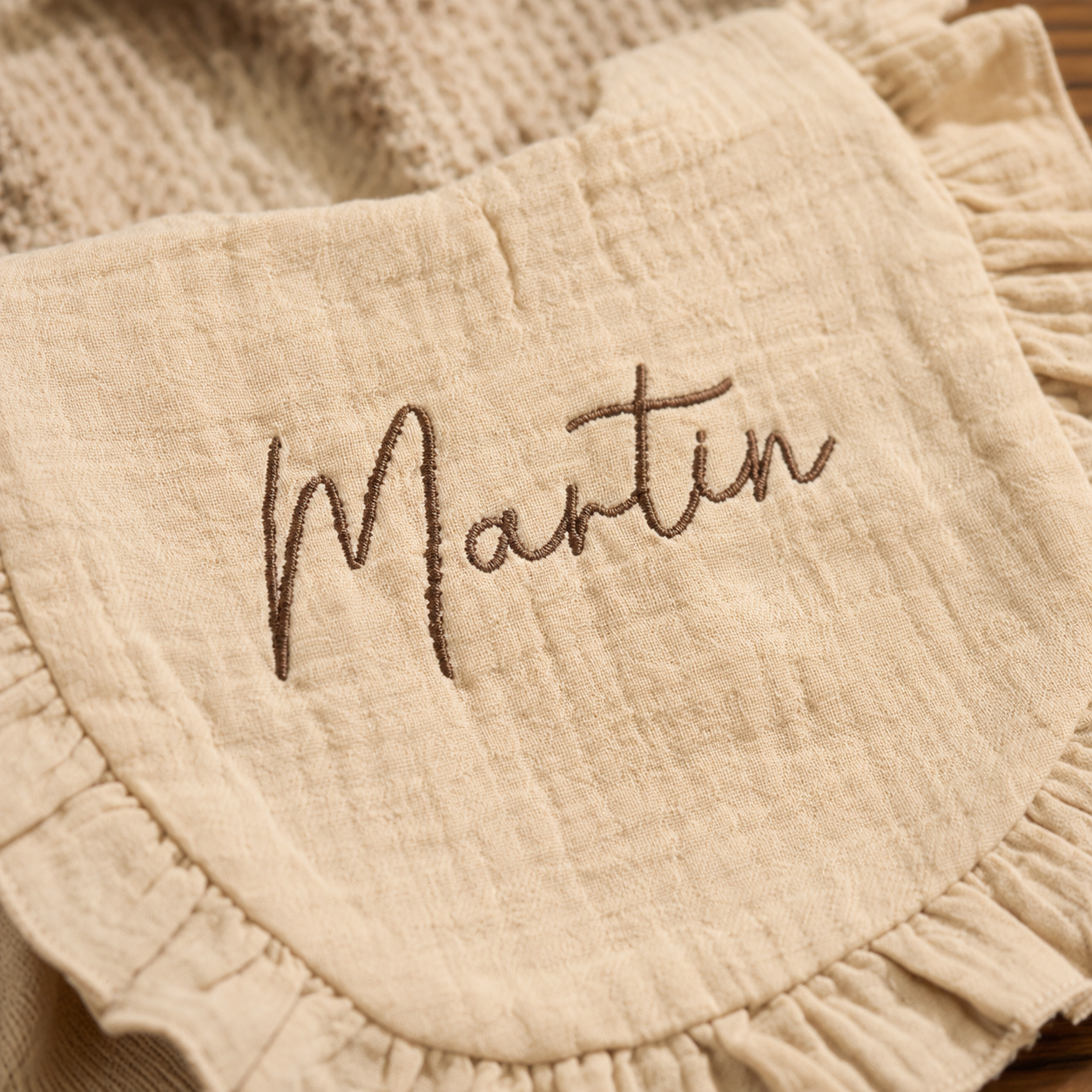 Personalized baby feeding bib for newborns and infants