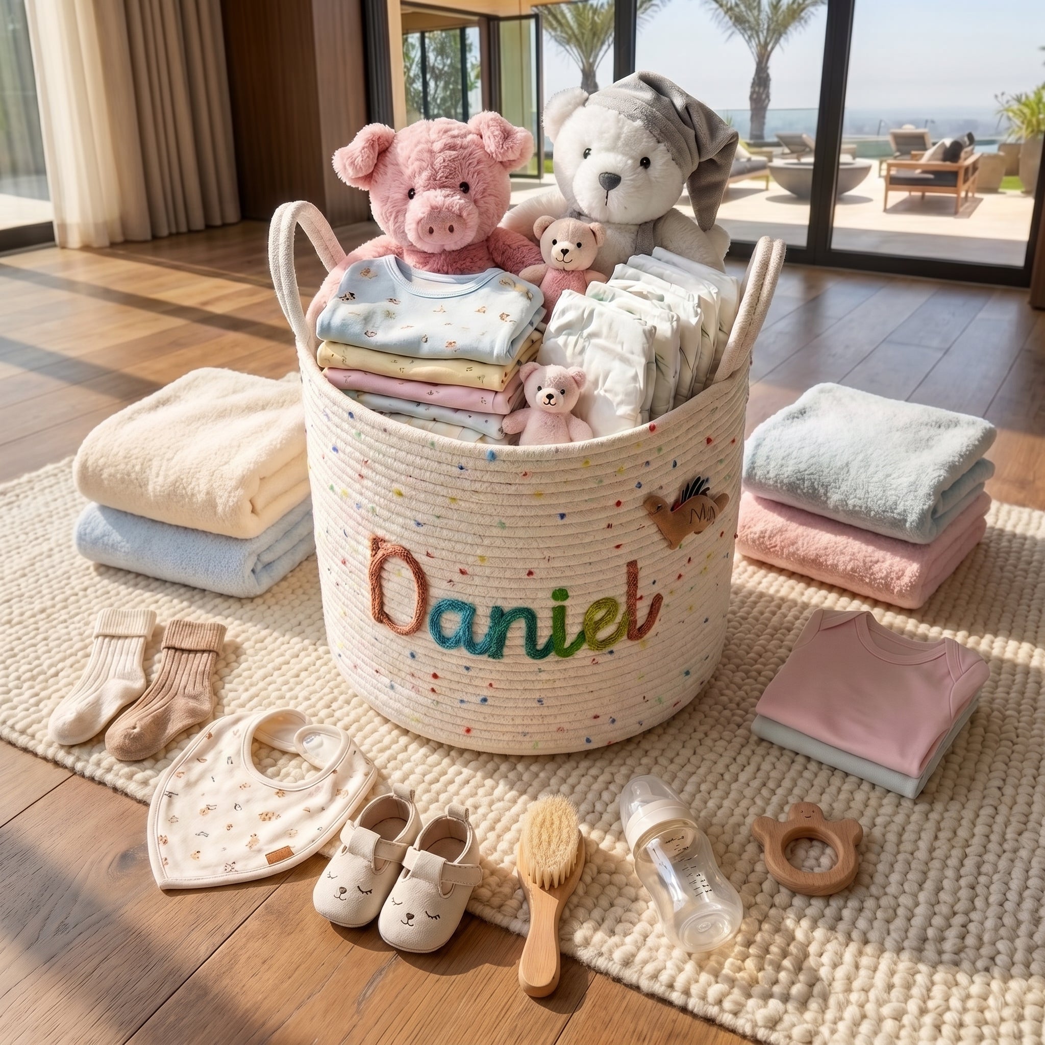 MamaRaya Personalized Nursery Storage Basket