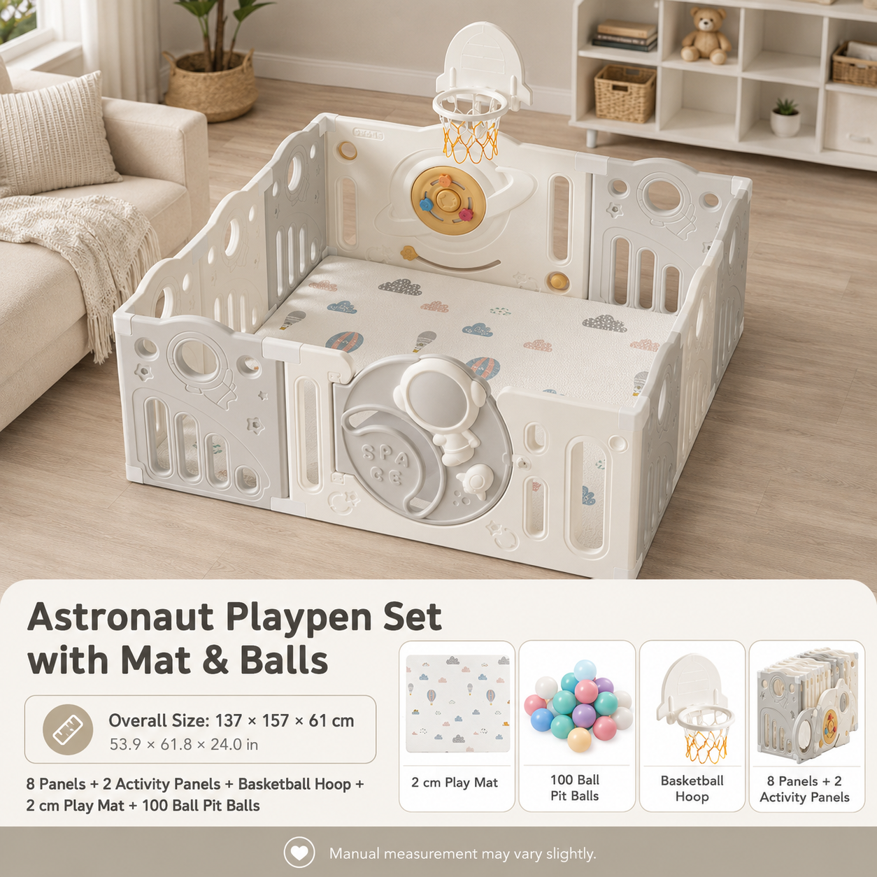 Mamaraya Astronaut Baby Playpen Activity Center