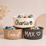 MamaRaya Personalized Dog Toy Basket