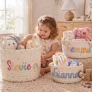 MamaRaya Personalized Nursery Storage Basket Custom Name Gift