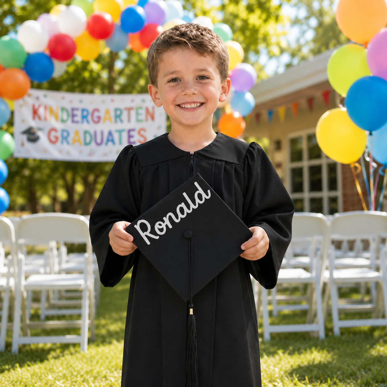 MamaRaya Personalized Kindergarten Graduation Gown and Cap Set