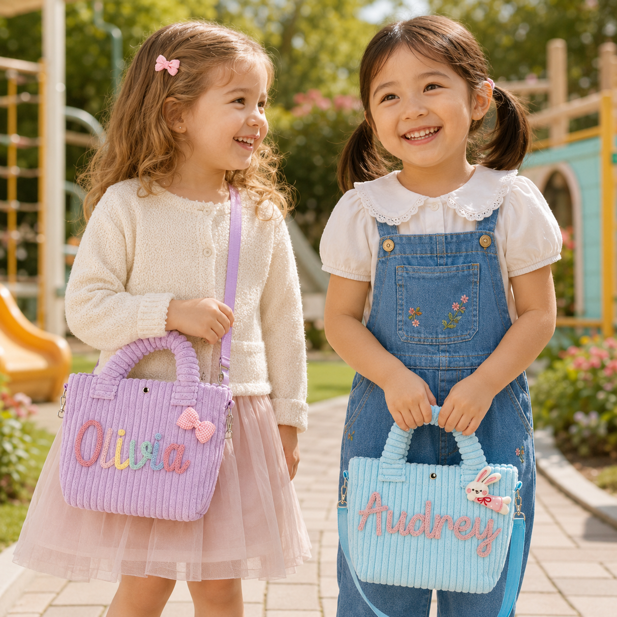 MamaRaya Personalized Kids Crossbody Bag Pink