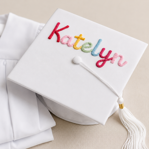 Personalized preschool graduation gown and cap outfit