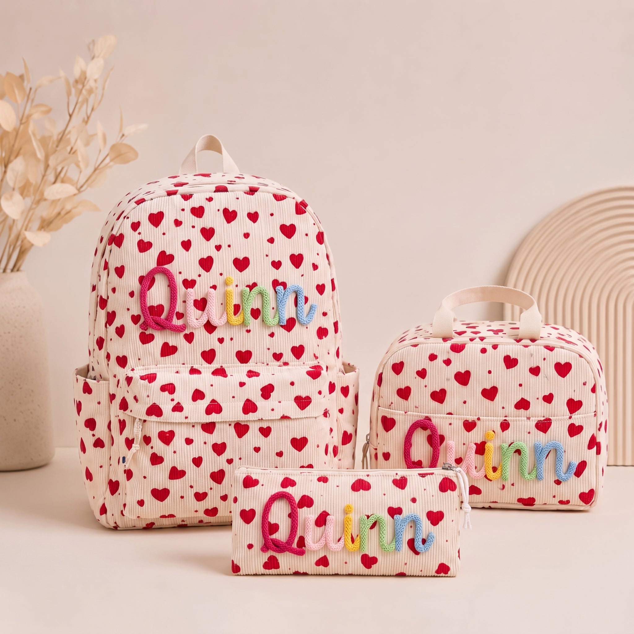 Mamaraya Personalized 3-Piece Kids Backpack Set