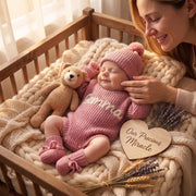 Mamaraya Personalized Knit Baby Beanie Sweater Socks Set