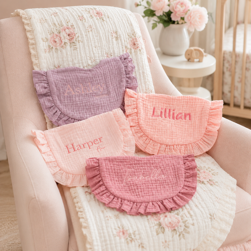 Custom baby bib outfit accessory for milestone photos