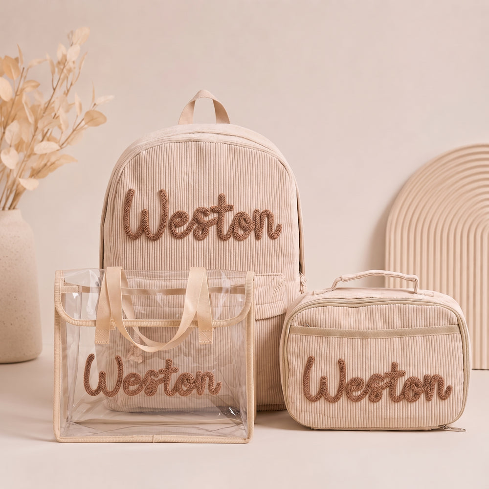 Mamaraya Personalized 3-Piece Backpack Set with A4 Folder