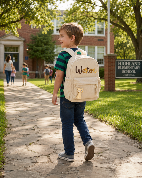 Personalized kids backpack for daycare preschool and school days