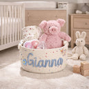 MamaRaya Personalized Nursery Storage Basket Custom Name Gift