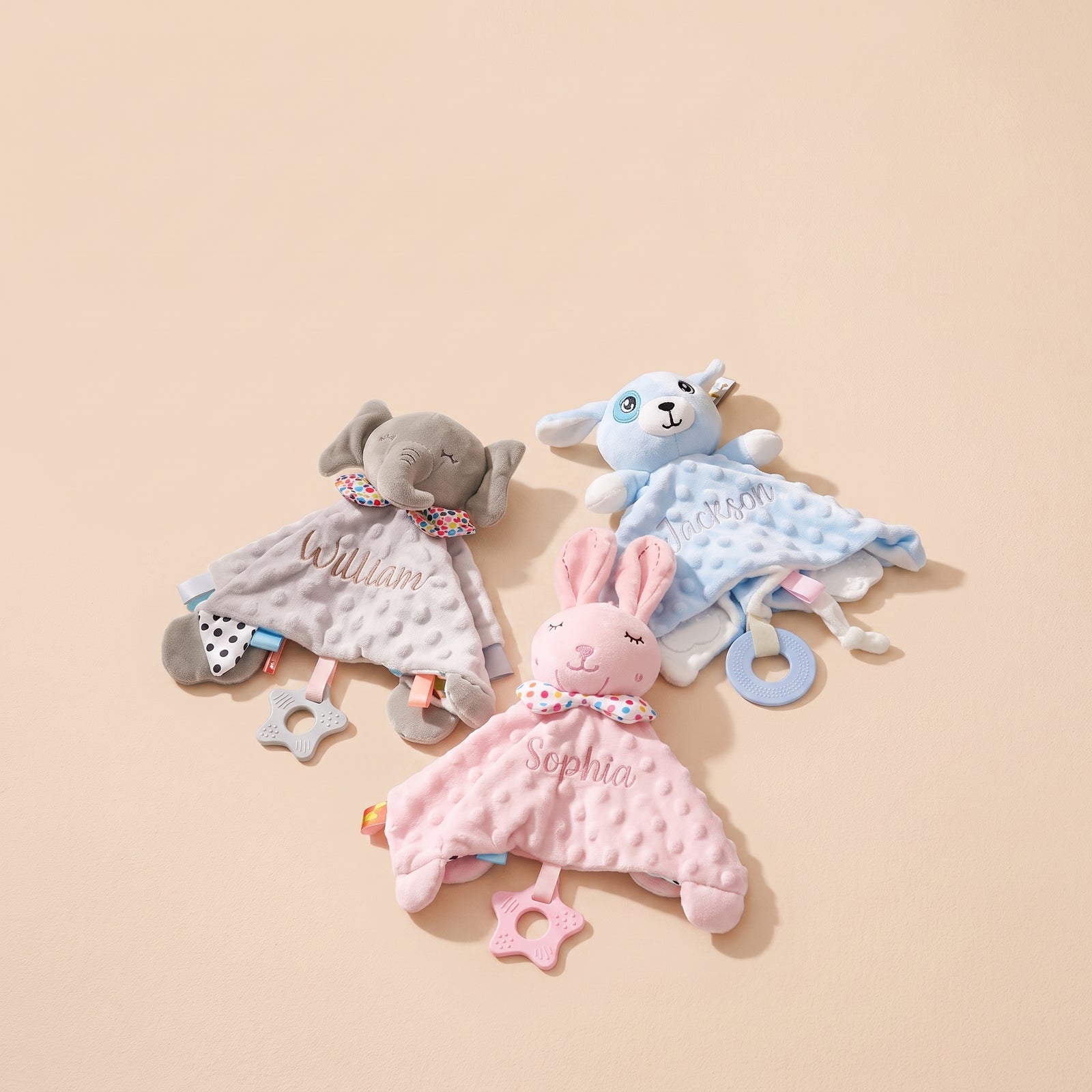 MamaRaya Personalized Baby Lovey Custom Name Security Blanket