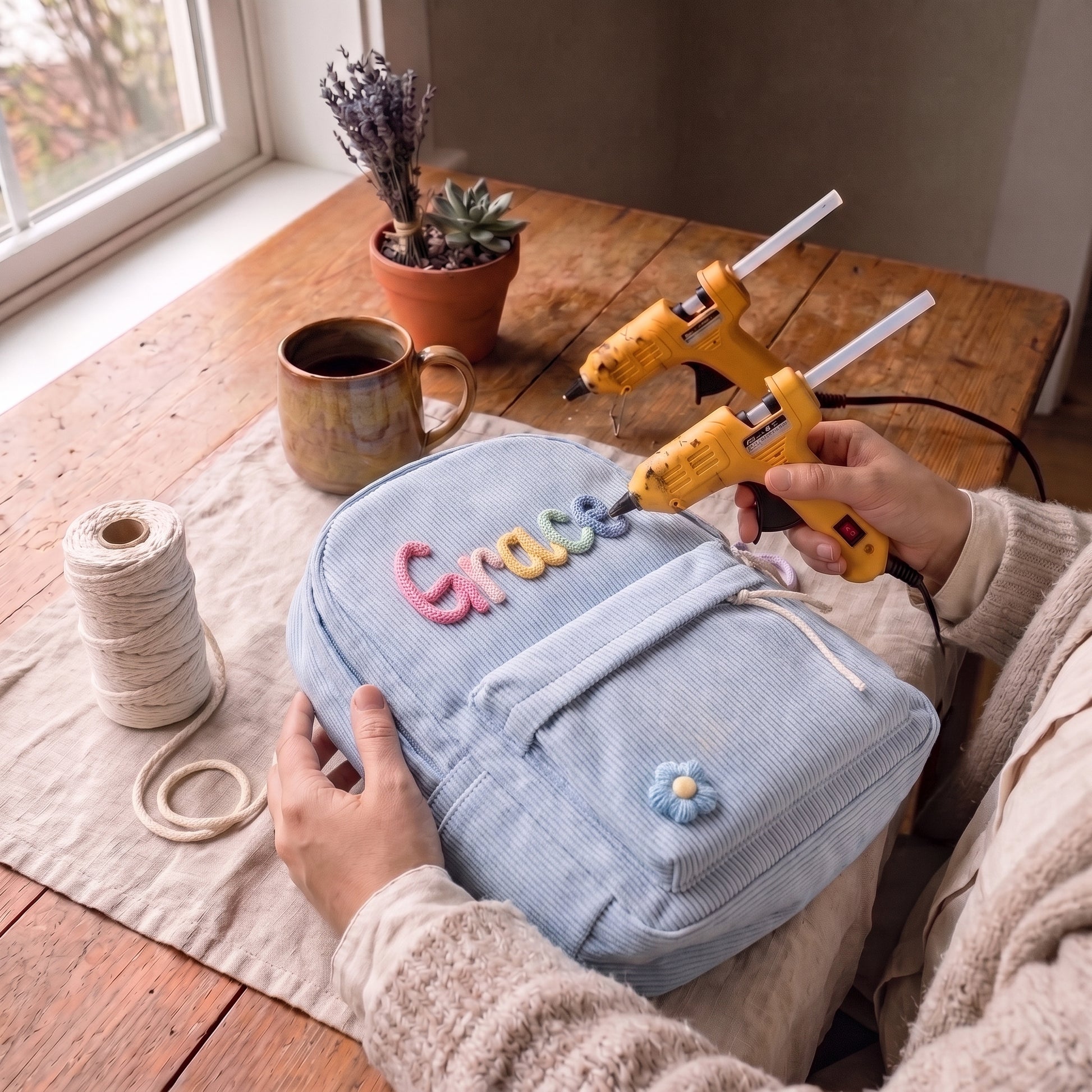 MamaRaya Personalized Kids Corduroy Backpack