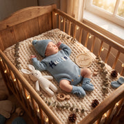 Mamaraya Personalized Knit Baby Beanie Sweater Socks Set