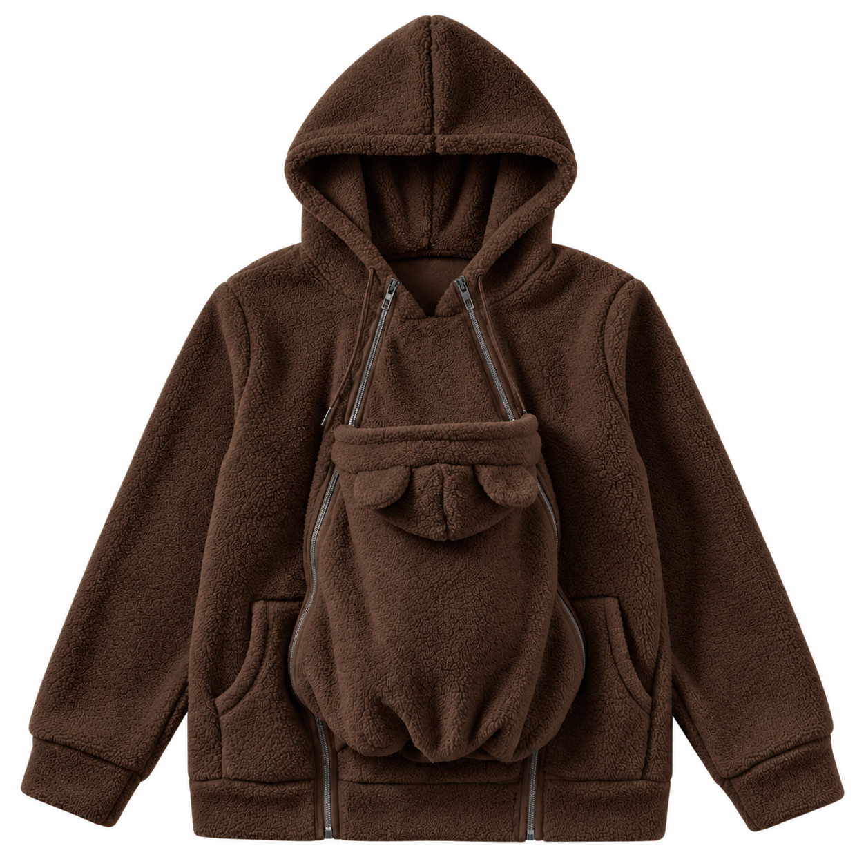 MamaRaya 2-in-1 Sherpa Fleece Babywearing Jacket