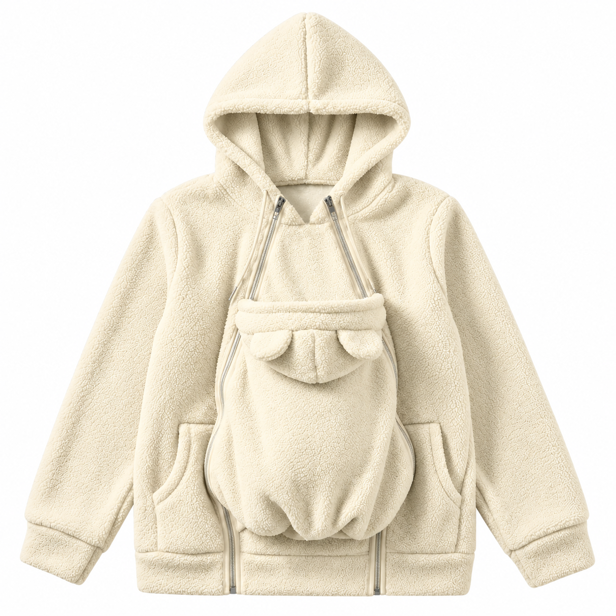 MamaRaya 2-in-1 Sherpa Fleece Babywearing Jacket