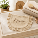 Personalized muslin bib for drooling feeding and gifting