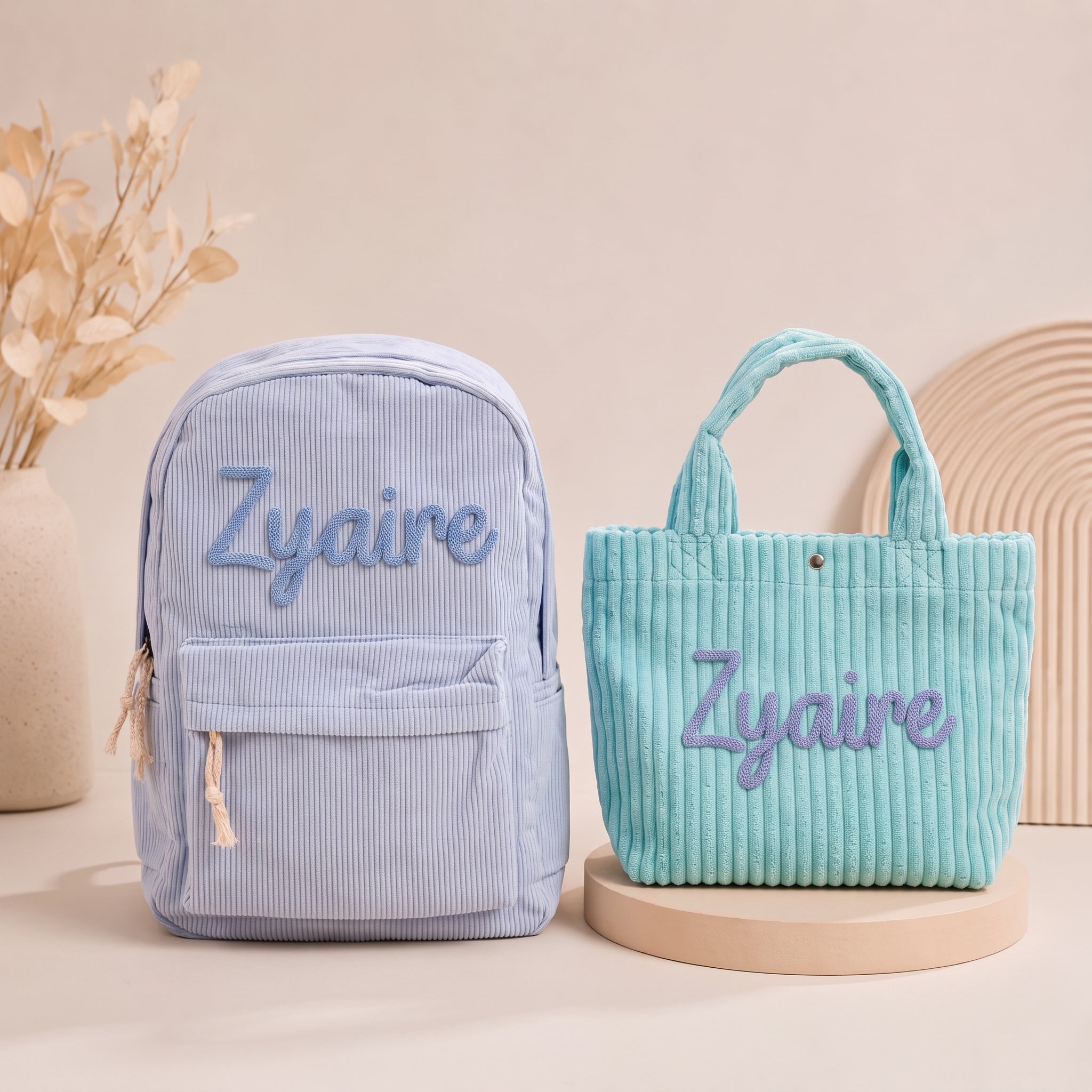 Mamaraya Personalized Backpack and Tote Bag Set