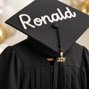 Kindergarten graduation gown with tassel and cap details