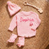 Mamaraya Personalized Knit Baby Sweater Hat and Socks 3 Piece Set