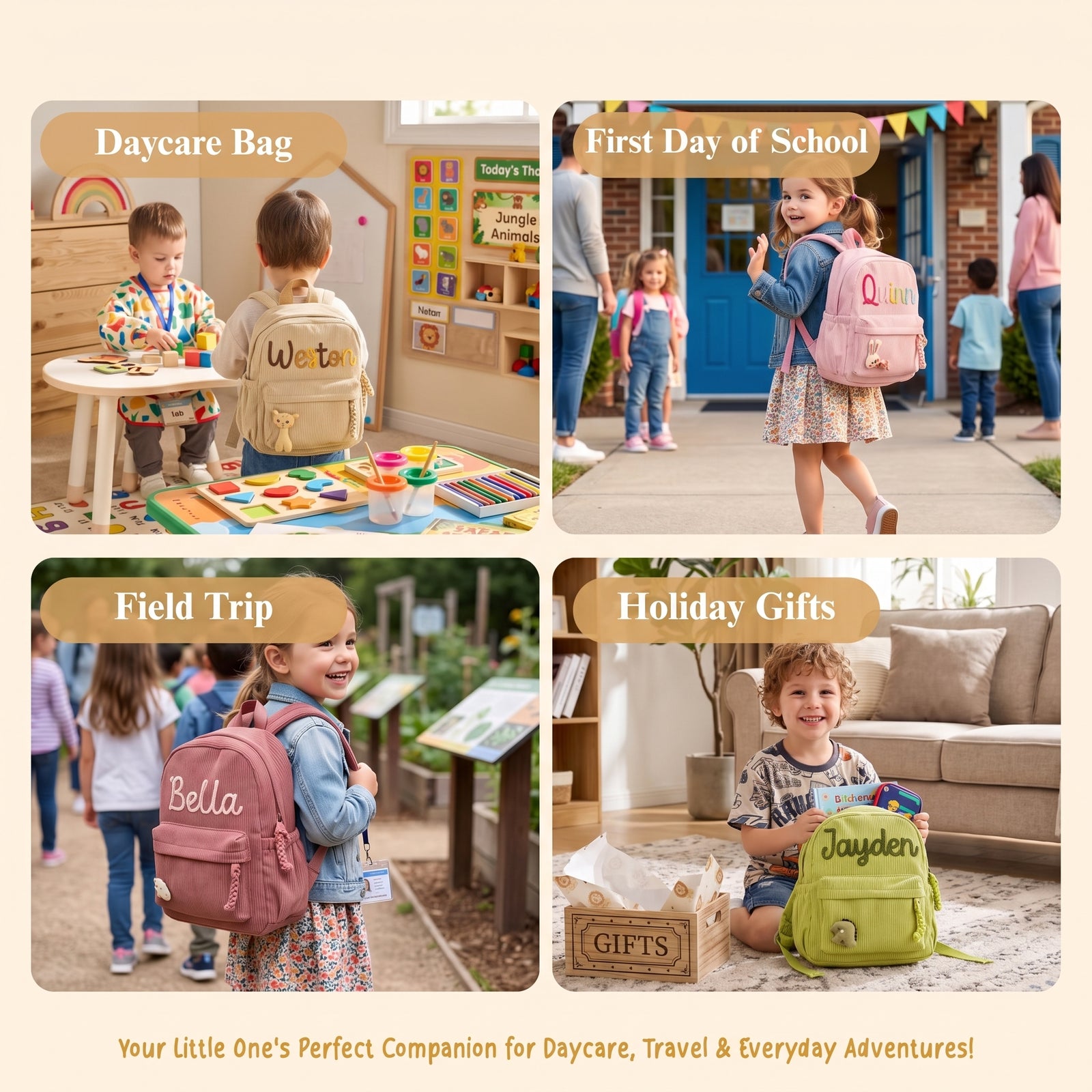 MamaRaya Personalized Toddler Backpack