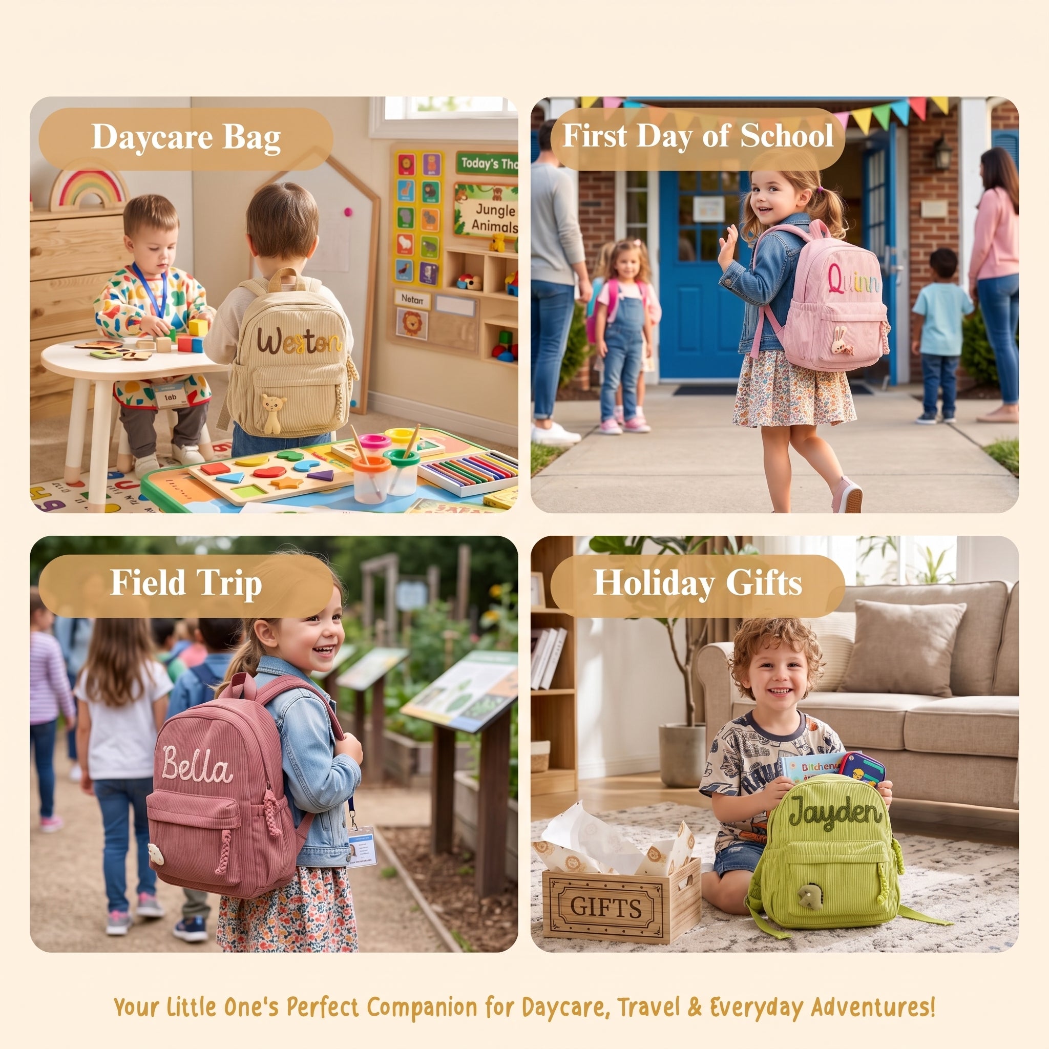 MamaRaya Personalized Toddler Backpack