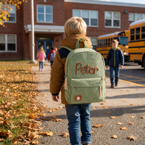 Custom name kids backpack for school daycare and travel